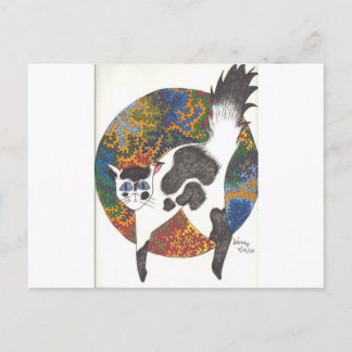 Cats - Black & White Postcard