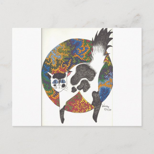 Cats - Black & White Postcard (Front)