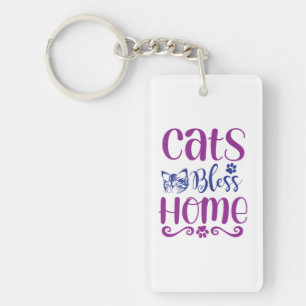 Cats Bless Home: Keychains