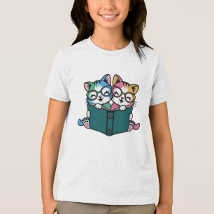 Cats Book Tri-Blend Shirt