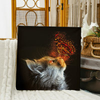 Cat's Butterfly Kisses Modern Chic Fantasy