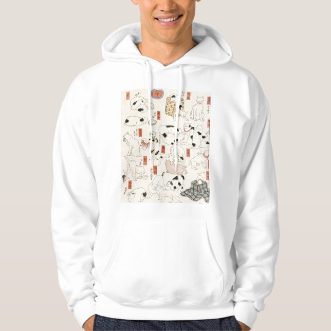 Cats by Utagawa Kuniyoshi Hoodie (Front)