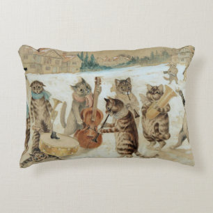 Cats Carol Singing by Louis Wain Decorative Cushion