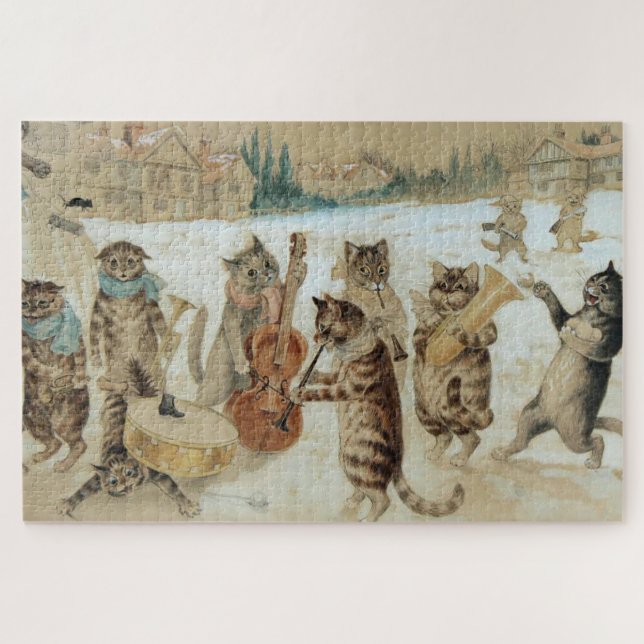 Cats Carol Singing by Louis Wain  Jigsaw Puzzle (Horizontal)