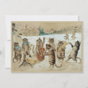 Cats Carol Singing Postcard