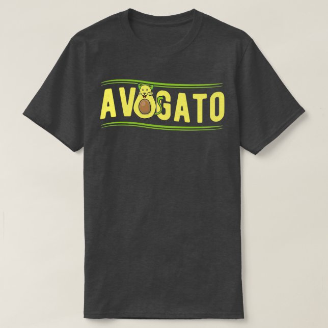 Cats Cat Avocado Lover Avogato Birthday Gift T-Shirt (Design Front)