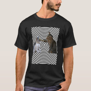 Cats Cat Kitty Domestic Cat Psychokinesis Hypnosis T-Shirt
