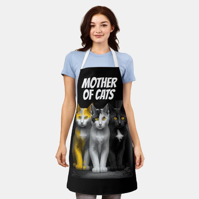 CATS CAT MOM MOTHER'S DAY KITCHEN APRON  (Worn)