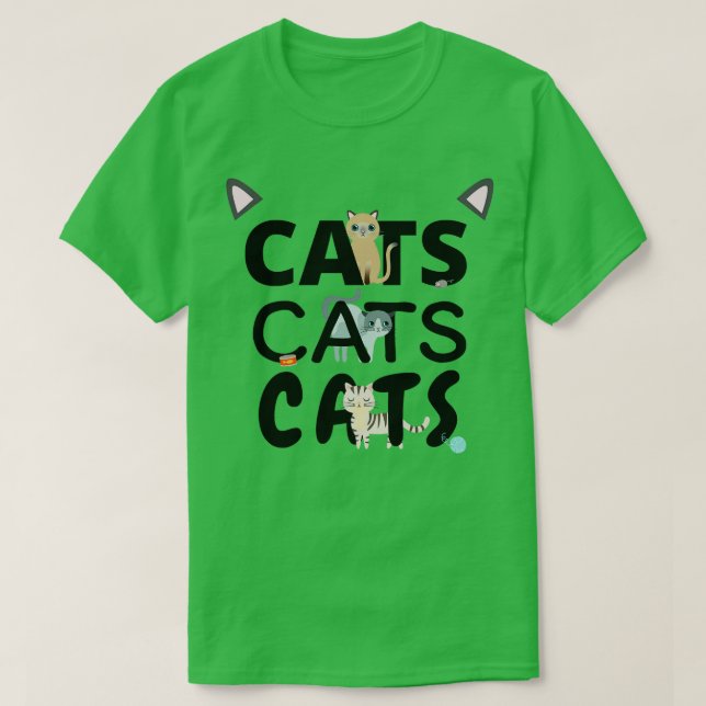 Cats Cats Cats 1  T-Shirt (Design Front)