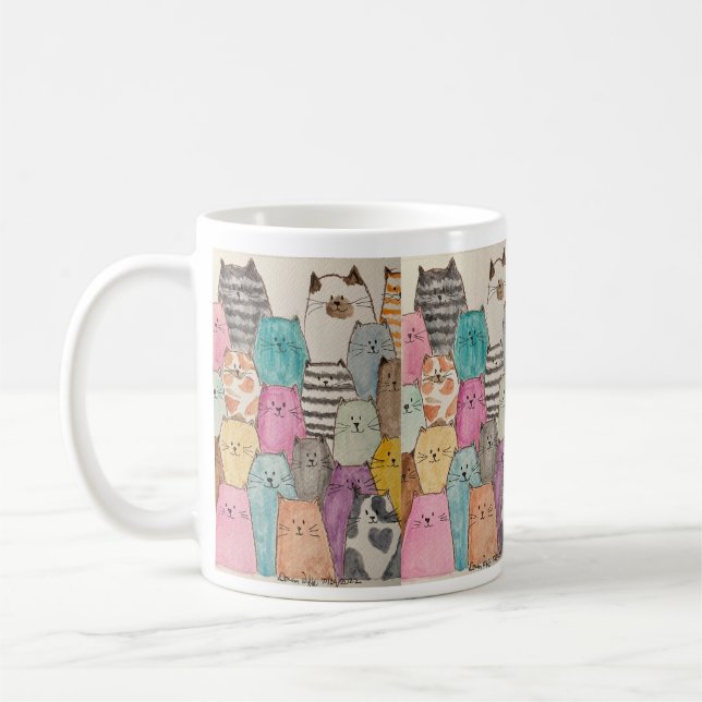Cats! Cats! Cats! Coffee Mug (Left)