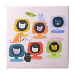 Cats Ceramic Tile