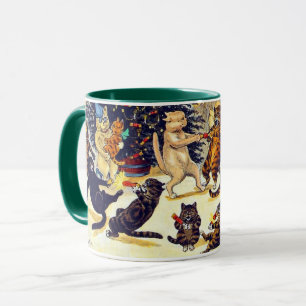 Cat's Christmas Party, Louis Wain Mug