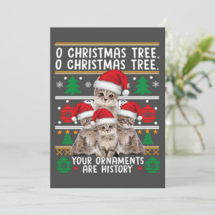 Cats Christmas Shirt Funny Ornaments Pajama Family Invitation