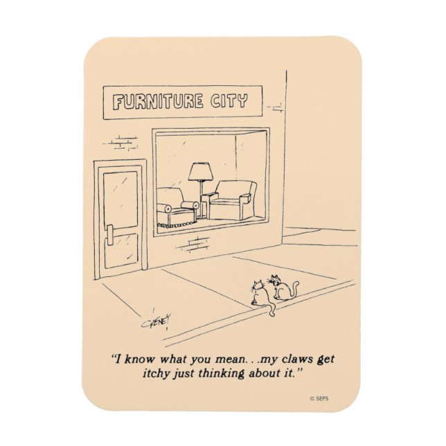 Cats Clawing Furniture Magnet (Vertical)