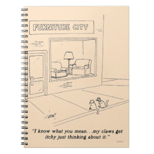 Cats Clawing Furniture Spiral Notebook