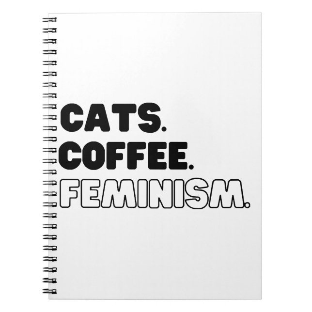 Cats Coffee Feminism Notebook (Front)