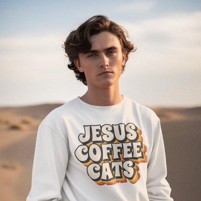 CATS COFFEE JESUS CAT T-SHIRTS  (Creator Uploaded)