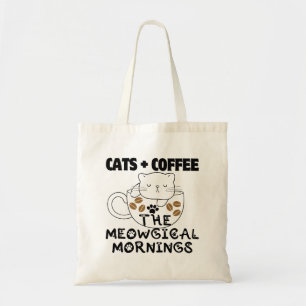 Cats + Coffee = Meowgical mornings.w Tote Bag
