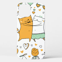 Cats couple illustration. cartoon kitten animals i