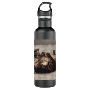 Cat's Cradle, A Cat Playing Ball of Yarn 710 Ml Water Bottle