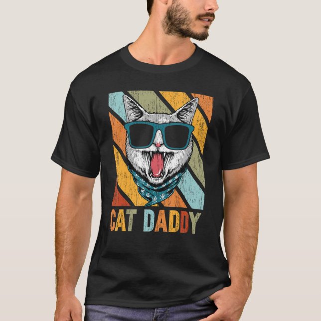 Cats Daddy Hipster Vintage 1 T-Shirt (Front)