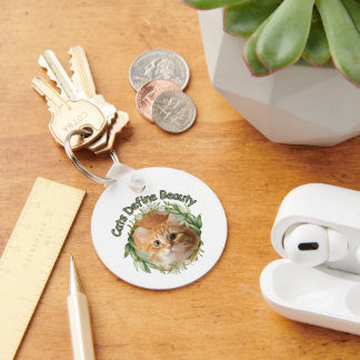 Cats Define Beauty – Elegant Cat Lover Inspiration Key Ring