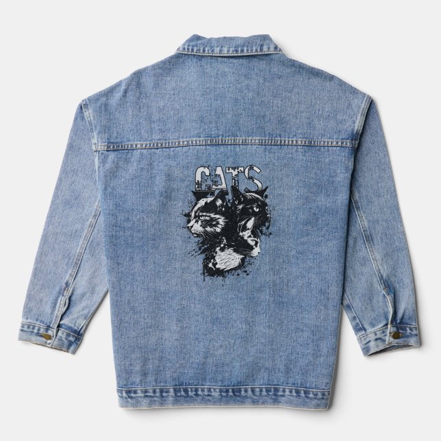 CATS DENIM JACKET (Back)