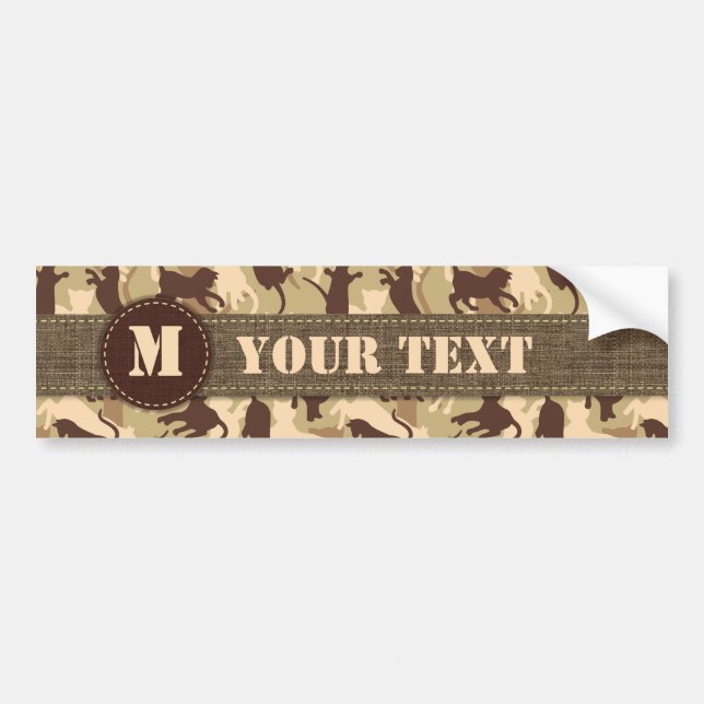 Cats Desert Camouflage Bumper Sticker (Front)