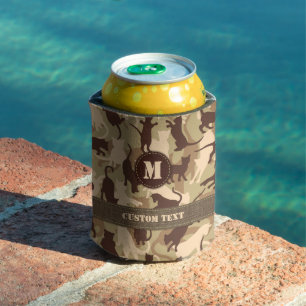 Cats Desert Camouflage Can Cooler