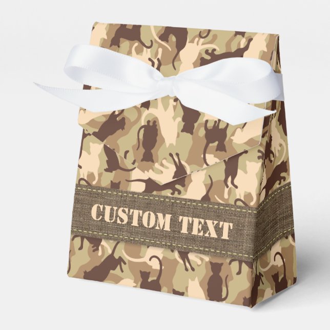 Cats Desert Camouflage Favour Box (Front Side)