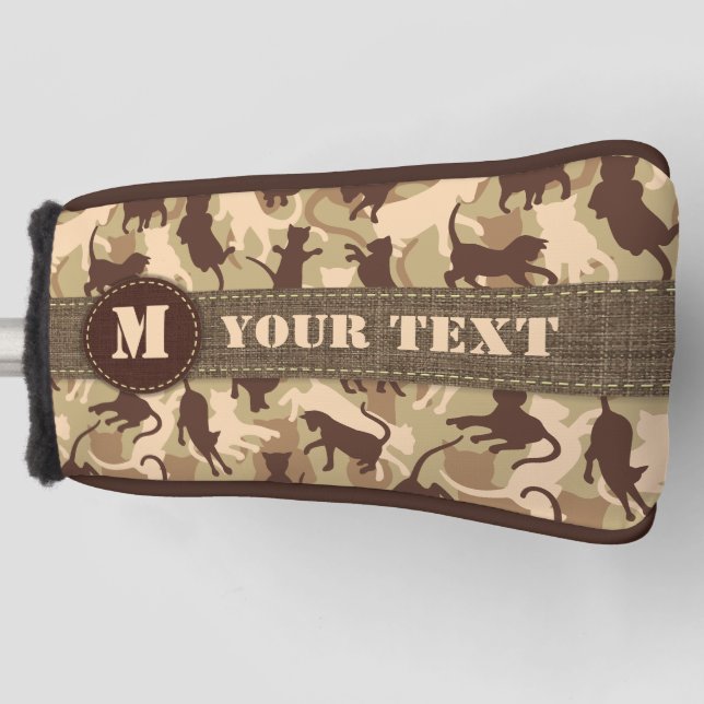 Cats Desert Camouflage Golf Head Cover (Front)