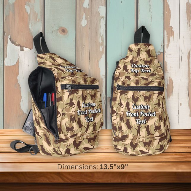 Cats Desert Camouflage Sling Bag (Creator Uploaded)