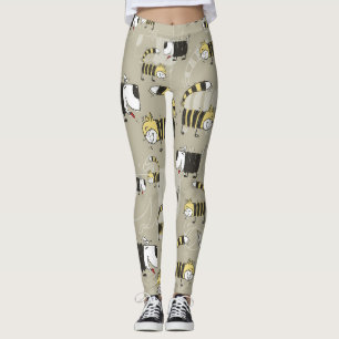 Cats & Dogs: Funny Seamless Texture Leggings