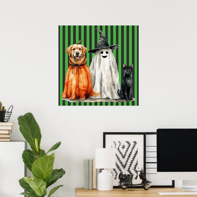 Cats & Dogs Halloween Poster (Home Office)