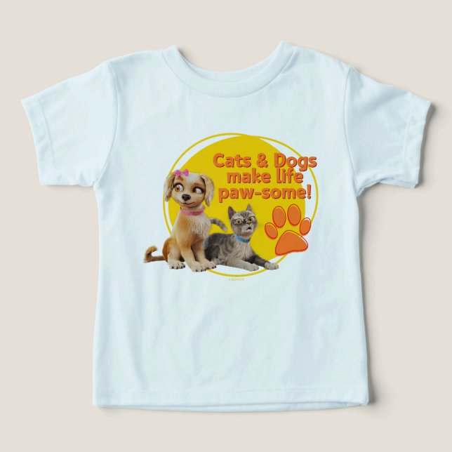 Cats & Dogs Make Life Paw-some! (Design Front)