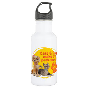Cats & Dogs Make Life Paw-some! 532 Ml Water Bottle