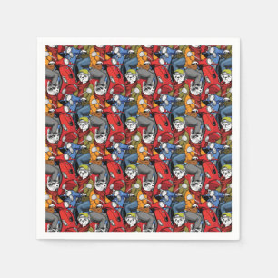 Cats & Dogs Scooter Pattern Napkin
