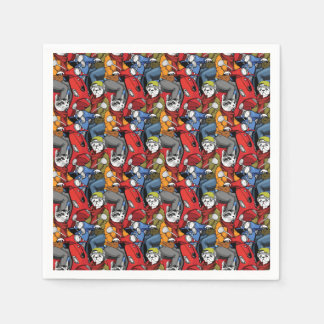 Cats & Dogs Scooter Pattern Napkin