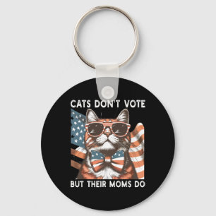 Cats Don't Vote But Their Moms Do Usa Childless Ca Key Ring