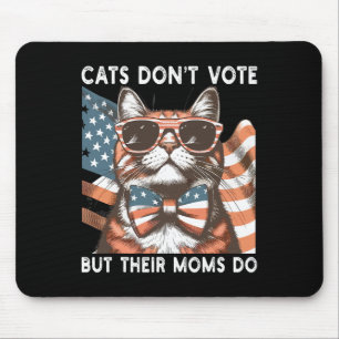 Cats Don't Vote But Their Moms Do Usa Childless Ca Mouse Pad