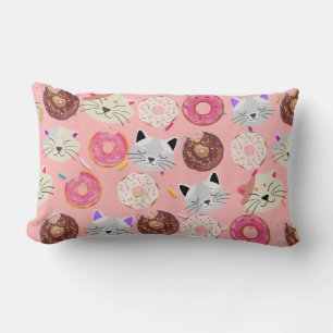 Cats & Doughnuts Lumbar Pillow