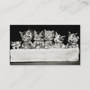 Cats Dressed Vintage Tea Business Card