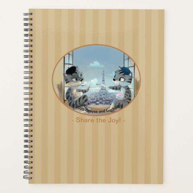 Cats & Eiffel Tower – Paris J Weekly Planner (Var) (Front)