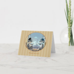 Cats & Eiffel Tower – Paris Joy Blank Card