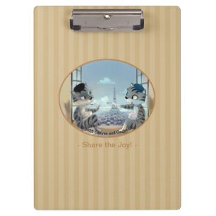 Cats & Eiffel Tower – Paris Joy Clipboard