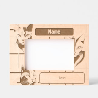 cats engraved frames