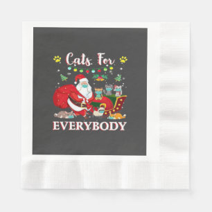 Cats Everybody Christmas Napkin