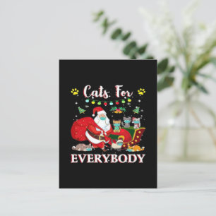 Cats Everybody Christmas Postcard