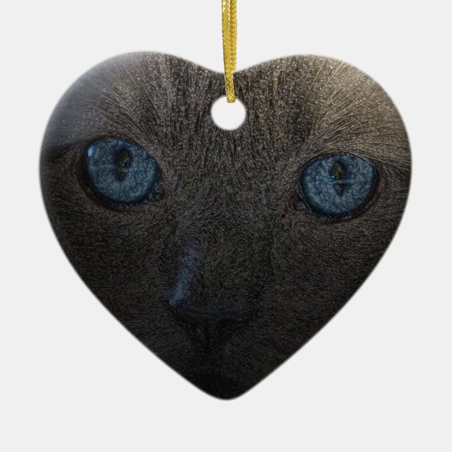 Cat's Eye Christmas Ornament (Front)