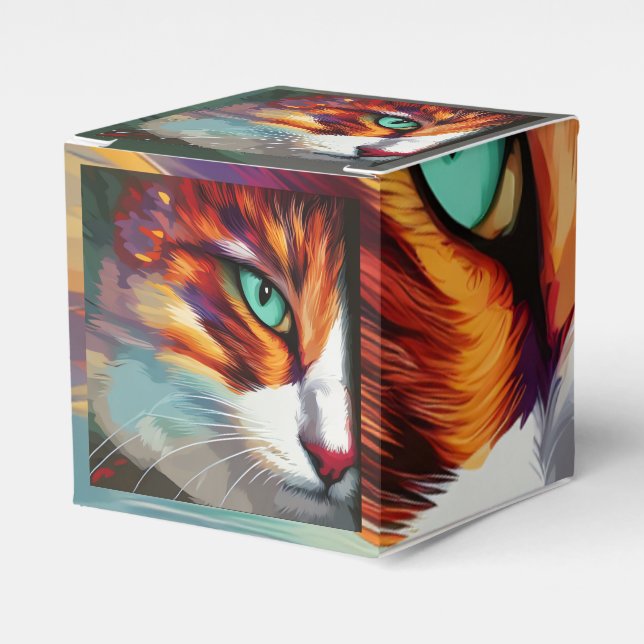 Cat's Eye Design Favour Box (Front Side)